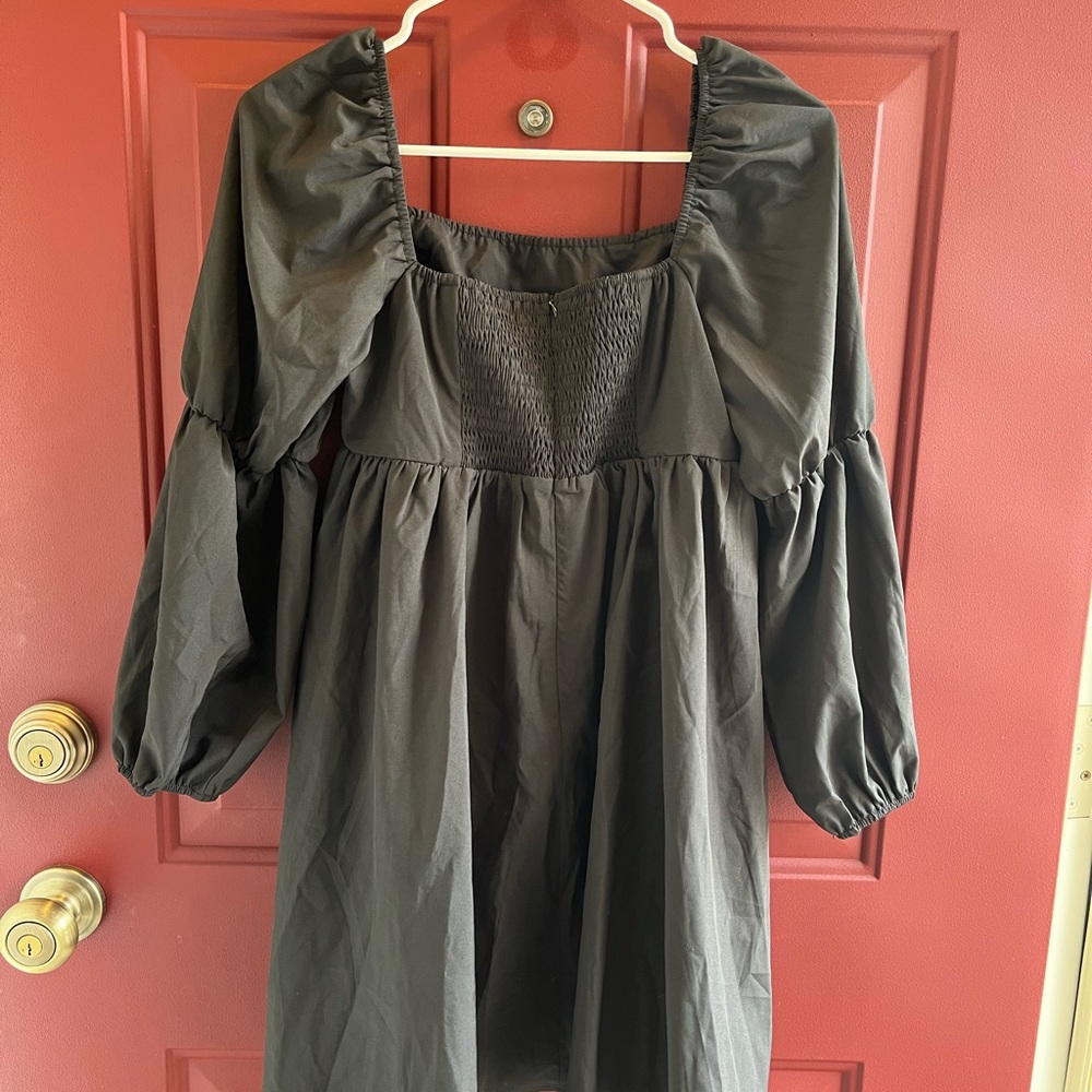Exlura Puffy Sleeve Dress | Size: Medium | Black | NWT - Picture 6 of 10